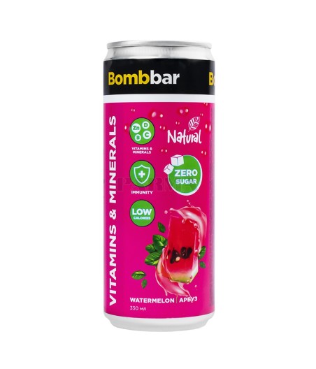 "BOMBBAR" Gaseeritud limonaad arbuusi maitses, 330 ml 