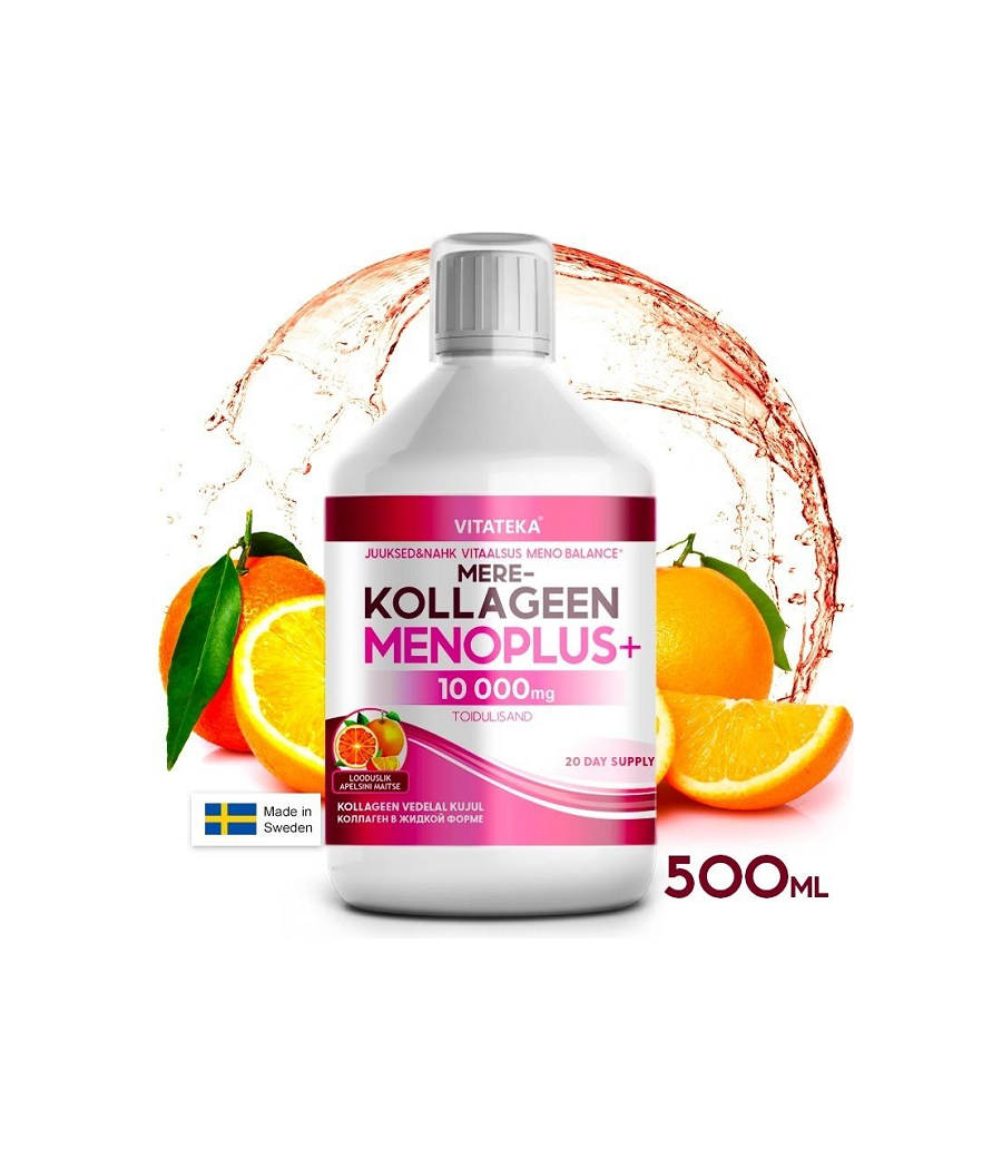 VITATEKA Морской коллаген Menoplus+ 10000 мг 500 мл – низкокалорийный продукт от VITATEKA, купить в SportFit Nutrition OÜ | Reg.nr. 14554498