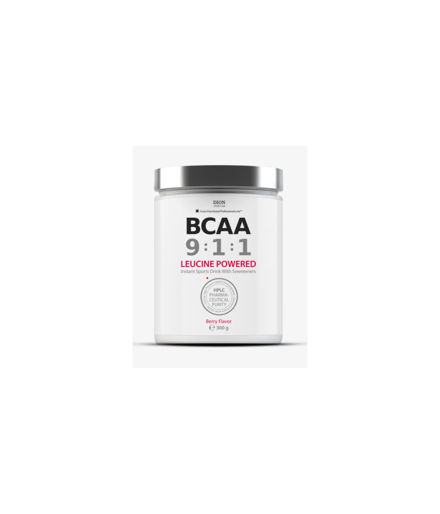Dion Sportlab BCAA 9:1:1, marjane - 300 g – madala kalorsusega toode firmalt DION Sportlab, osta SportFit Nutrition OÜ | Reg.nr. 14554498-ist