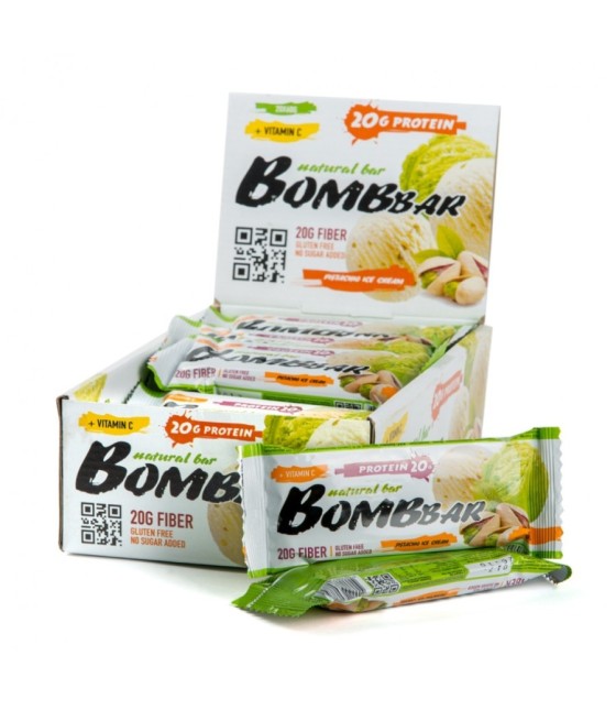 "BOMBBAR" Proteiinibatoon pistaatsiajäätis, 60 g.