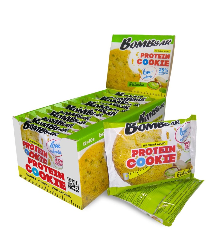 PROTEIN COOKIE Bombbar Протеиновое печенье  Фисташка 40 г – низкокалорийный продукт от Bombbar, купить в Bombbar