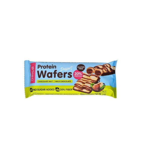 Chikalab WAFERS Батончик протеиновый вафельный “Шоколадно-ореховый десерт” (40 г)