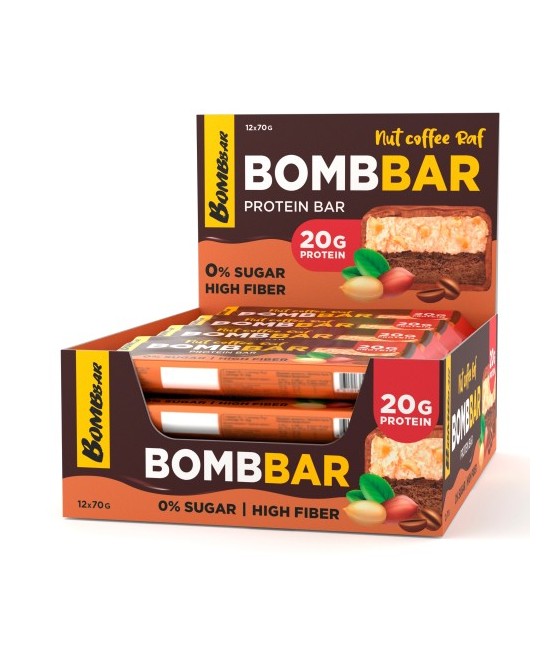 "BOMBBAR" Glasuuritud batoon "Pähkli-kohvi Raf", 70 g.