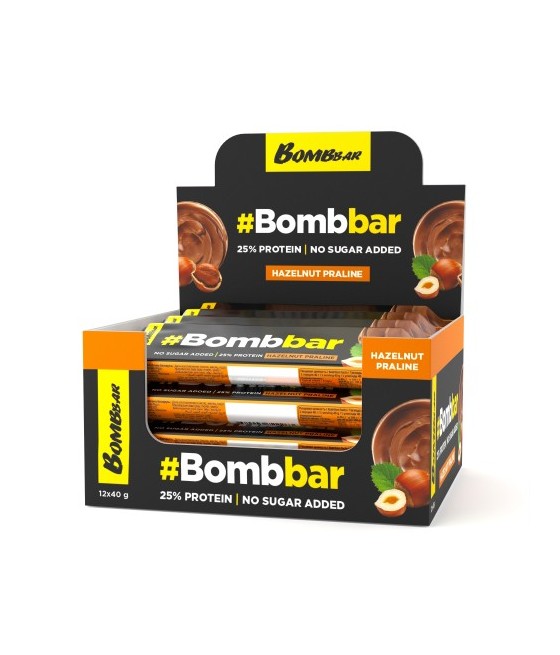 "BOMBBAR" Proteiinibatoon šokolaadiga sarapuupähkli pralinee 40 g.