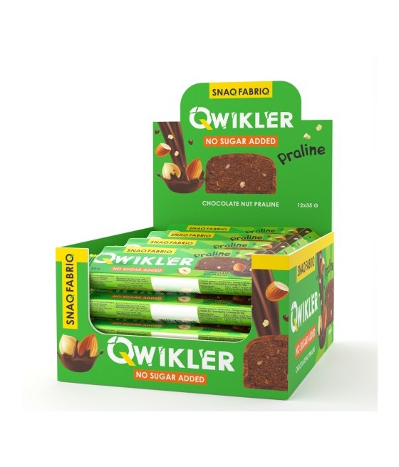 QWIKLER Шоколадный батончик без сахар - Шоколадно-ореховое пралине, 35г