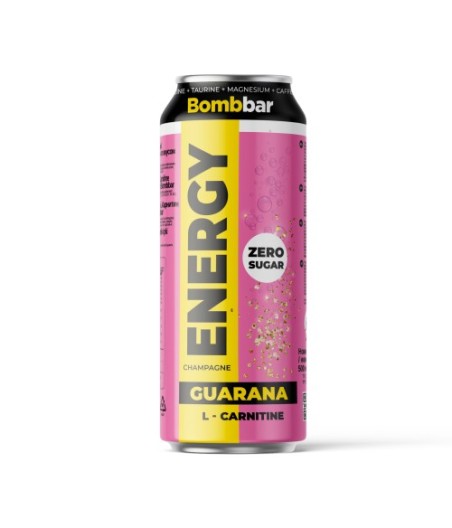 Energy Drink with Guarana L-Carnitine "Champagne", 500 ml - BOMBBAR