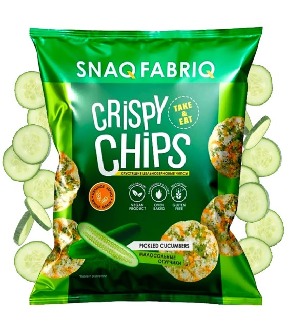 Rice chips "Slightly salted cucumbers" 50 g - Snaq Fabriq