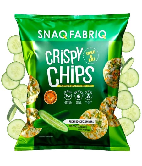Rice chips "Slightly salted cucumbers" 50 g - Snaq Fabriq
