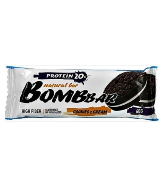 "BOMBBAR" Unglazed bar with "Cookie-cream" flavor 60g