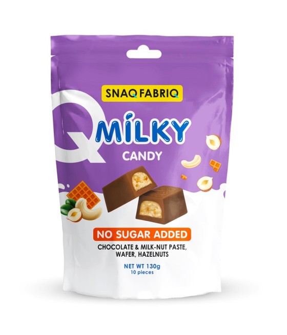 Шоколадные конфеты с молочно-ореховой пастой, вафлей и фундуком (130г) 10конфет от Snaq Fabriq
