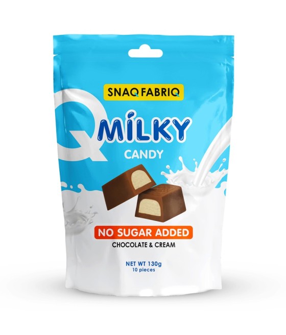 MILKY CANDY "SNAQ FABRIQ" šokolaadikommid kreemja täidisega, 130 g (10 tk)