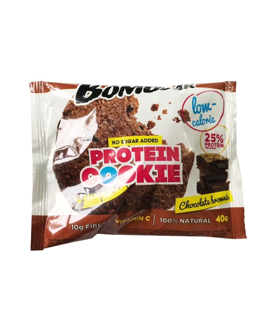 PROTEIN COOKIE Bombbar Протеиновое печенье  Шоколадный брауни, низкокалорийное, 40 г – низкокалорийный продукт от Bombbar, купить в Bombbar