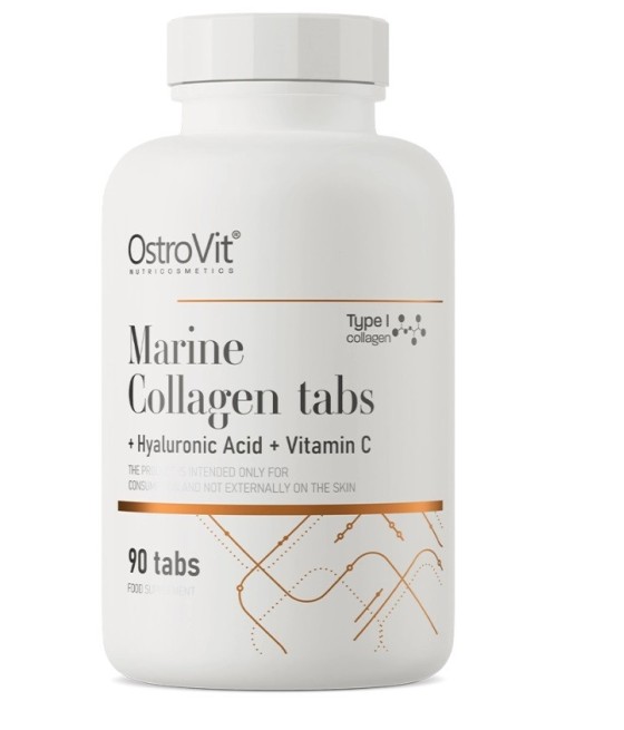 OstroVit Marine Collagen + Hyaluronic Acid + Vitamin C 90 tab