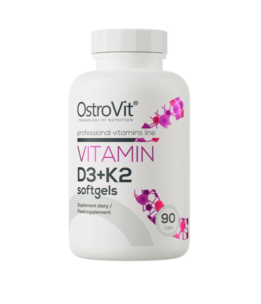 Vitamin D3 + K2, 90 capsules - OstroVit – low-calorie product from Ostrovit, buy in Bombbar