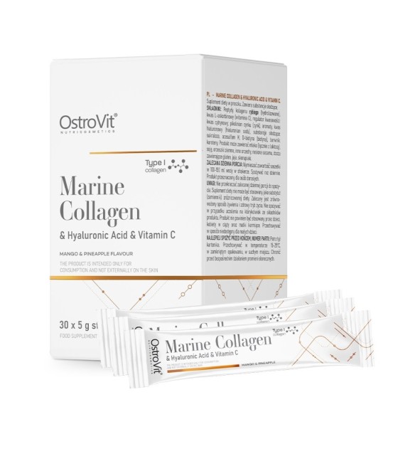 OstroVit Морской коллаген + гиалуроновая кислота + витамин С 5 г x 30 BOX