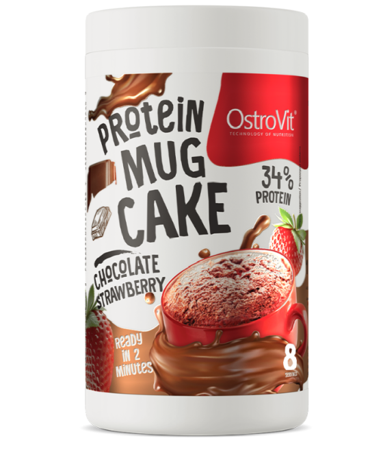 OstroVit Protein Mug Cake 360 g šokolaad ja maasikas