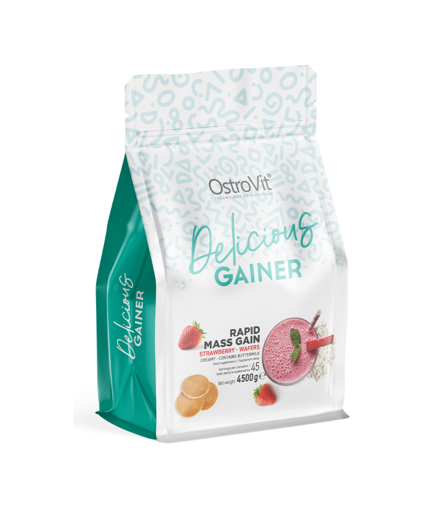 OstroVit Delicious Gainer 4500 g strawberry wafers – low-calorie product from Ostrovit, buy in Bombbar