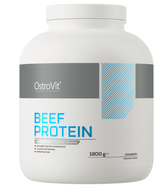 OstroVit Beef Protein 1800 g strawberry