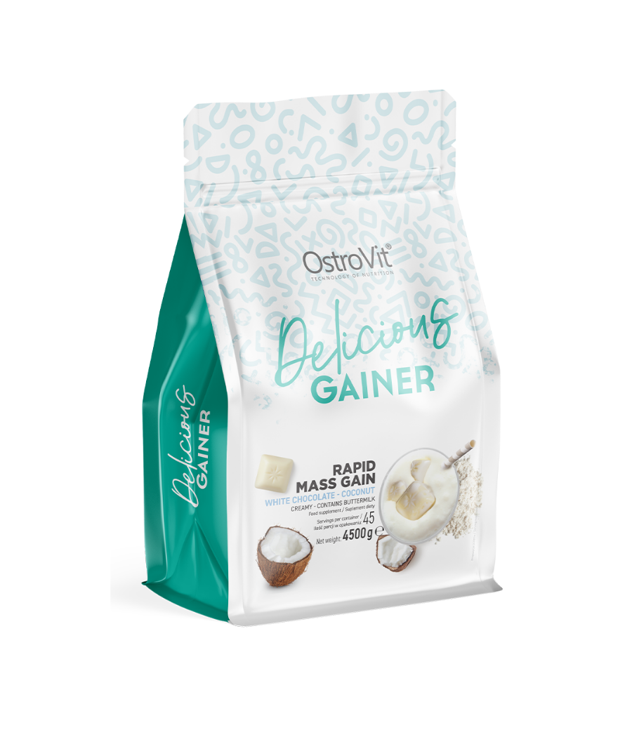 OstroVit Delicious Gainer 4500 g white chocolate with coconut – low-calorie product from Ostrovit, buy in Bombbar