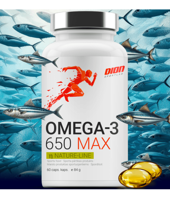 OMEGA-3 650 MAX Kalaõli kontsentraat 65% Oomega-3-rasvhapped 60 caps