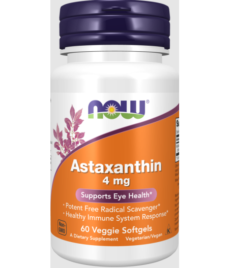 NOW Astaxanthin 4 mg - 60 Vege capsules