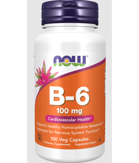 NOW Vitamin B-6, 100mg - 100 kapslit