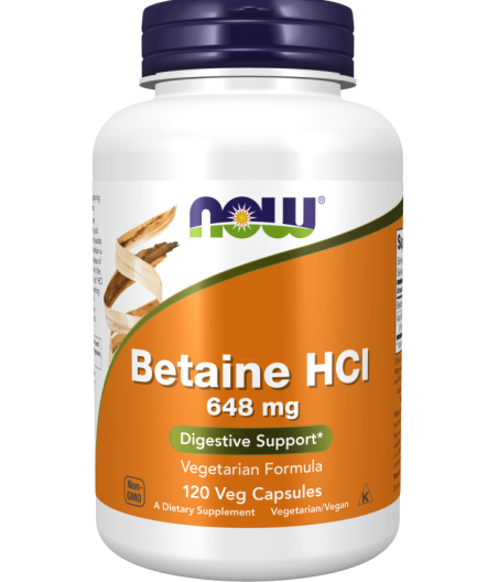 Betaiin HCl 648 mg "Now Foods", 120 vkaps