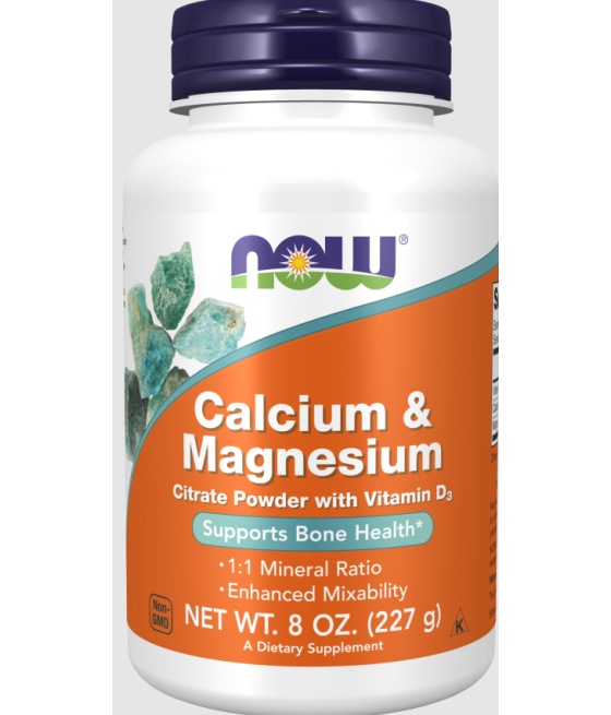 Кальций и магний, цитратный порошок с витамином D3 - 227 грамм