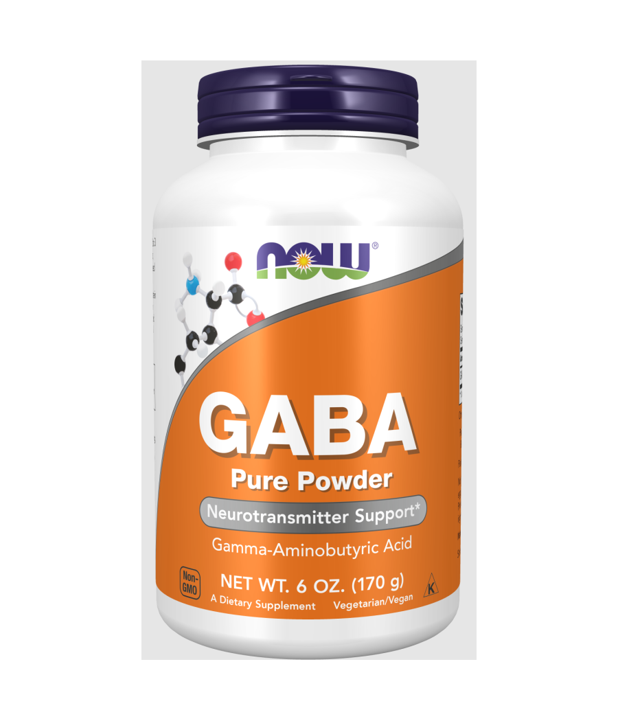 GABA, Pure Powder - 170 grams – low-calorie product from NOW, buy in Bombbar