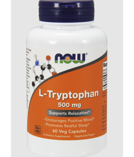 NOW L-Tryptophan, 500mg - 60 vegan capsules