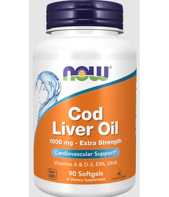 Cod Liver Oil, 1000mg Extra Strength - 90 softgels