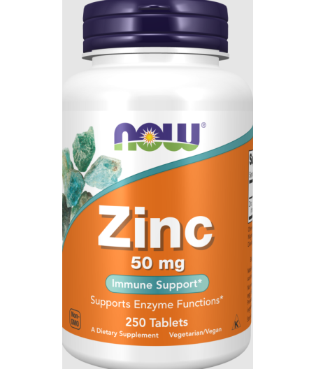 NOW Zinc, 50mg - 250 tablets