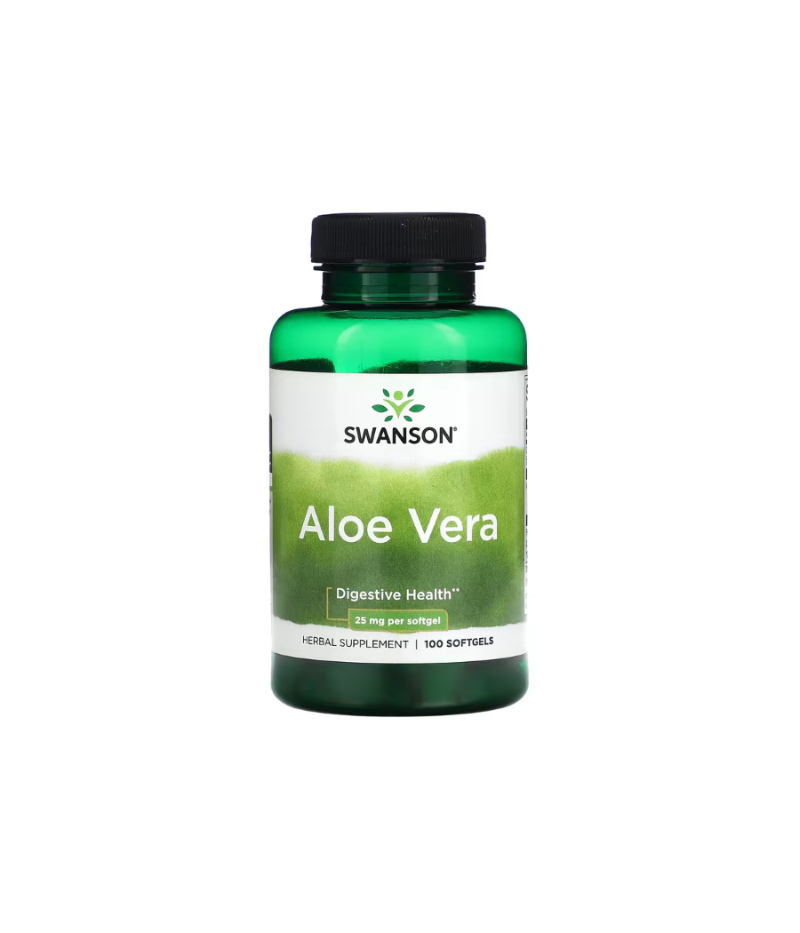 Aloe Vera, 25mg - 100 softgels – low-calorie product from SWANSON, buy in Bombbar