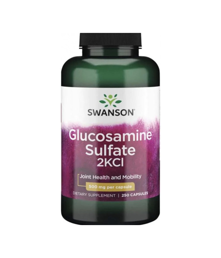 Glucosamine Sulfate 2KCl, 500mg - 250 caps – low-calorie product from SWANSON, buy in Bombbar