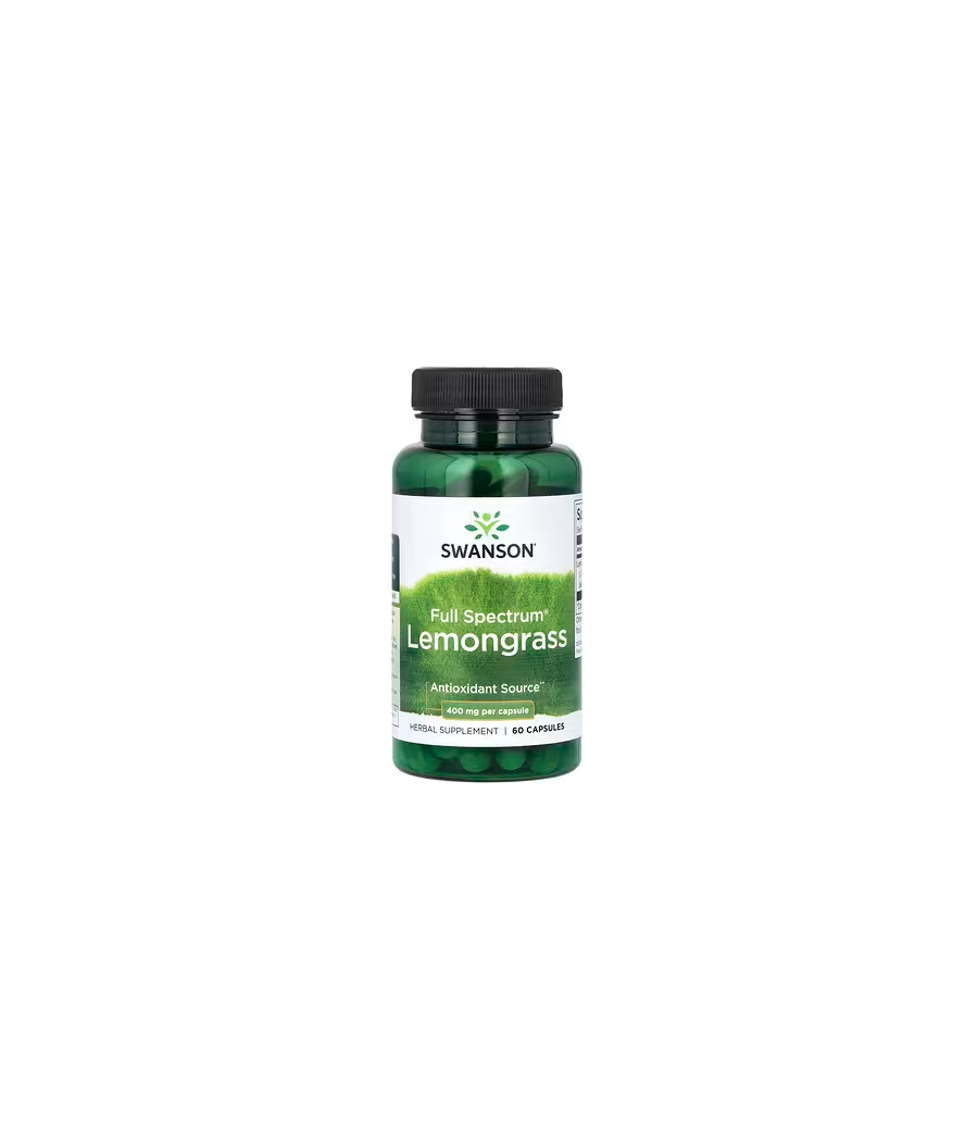 Full Spectrum Lemongrass, 400mg - 60 caps – low-calorie product from SWANSON, buy in Bombbar