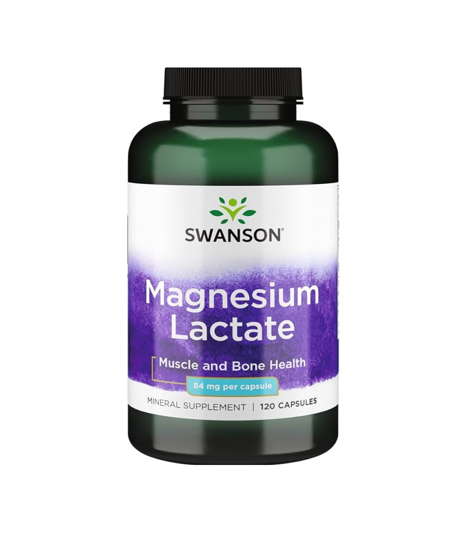 Magnesium Lactate, 84mg - 120 caps – low-calorie product from SWANSON, buy in Bombbar