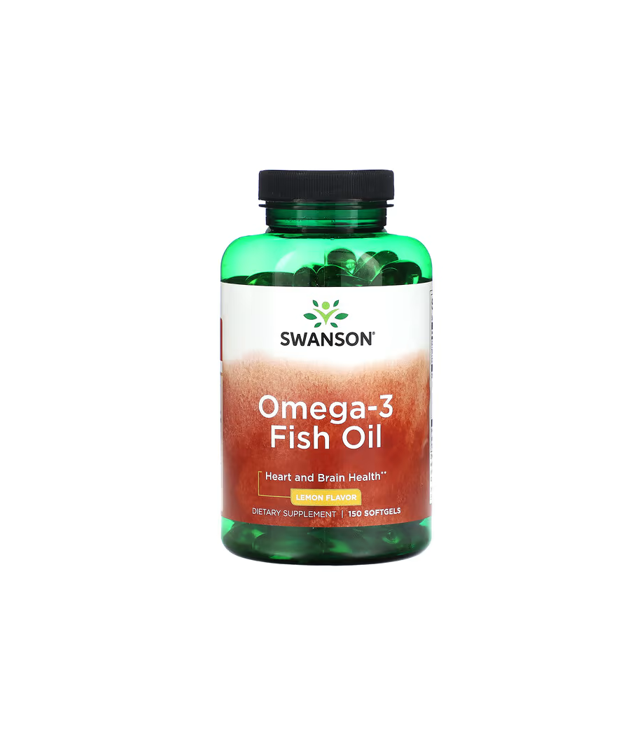 Omega-3 Fish Oil, Lemon - 150 softgels – low-calorie product from SWANSON, buy in Bombbar