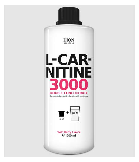 L-CARNITINE 3000 L-karnitiini kontsentraat "Dion", 1000 ml