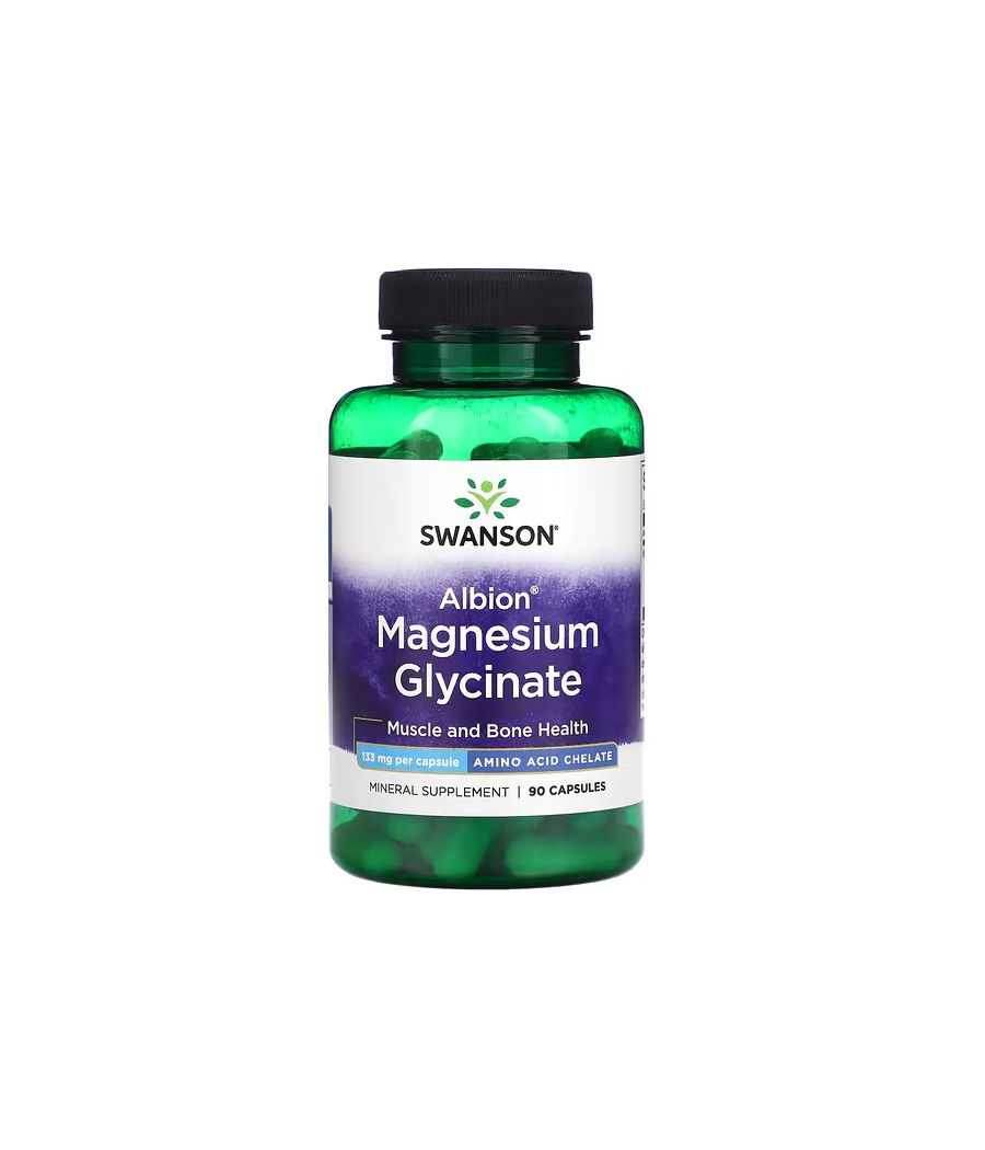 Albion Magnesium Glycinate, 133mg - 90 caps – low-calorie product from SWANSON, buy in Bombbar