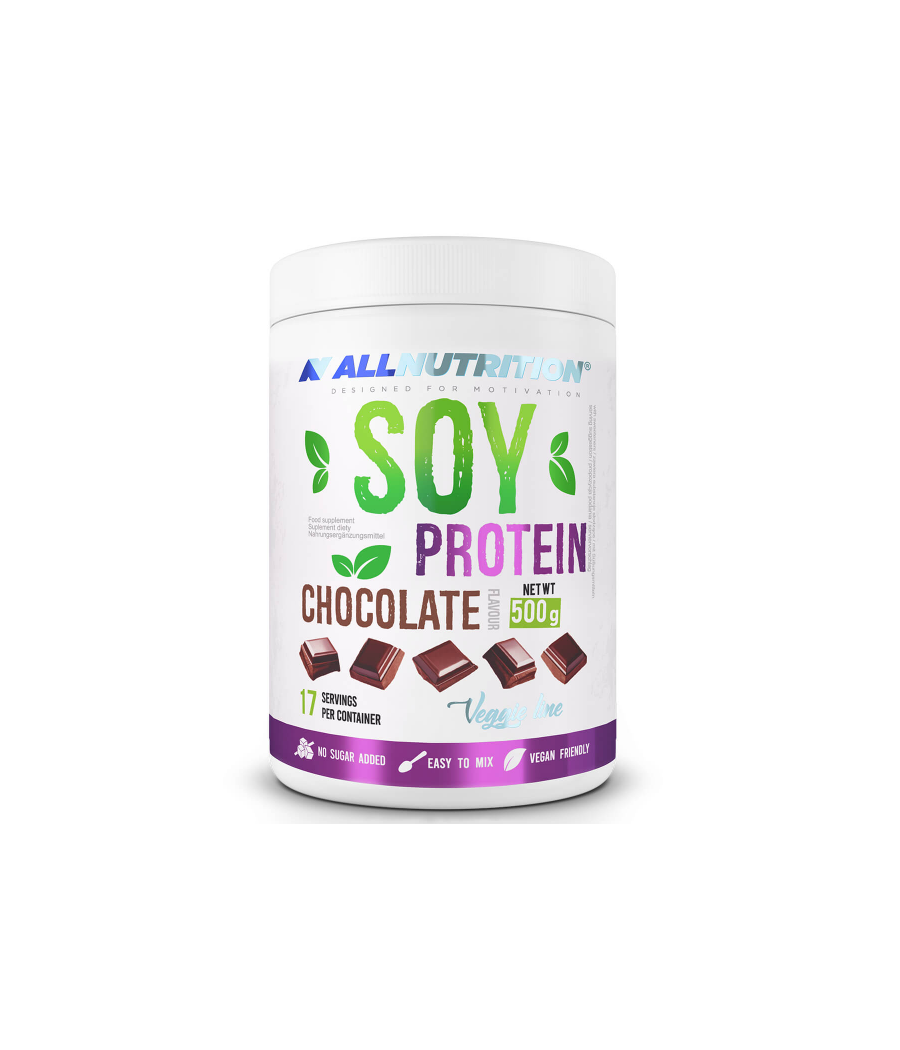 Протеин "All Nutrition" SOY Protein, Шоколад, - 500 г – низкокалорийный продукт от AllNutrition, купить в Bombbar