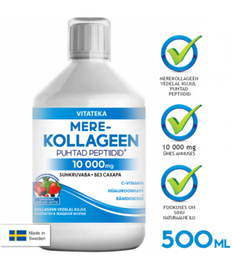 Коллаген 10000 mg рыбий без сахара 500 ml - vitateka