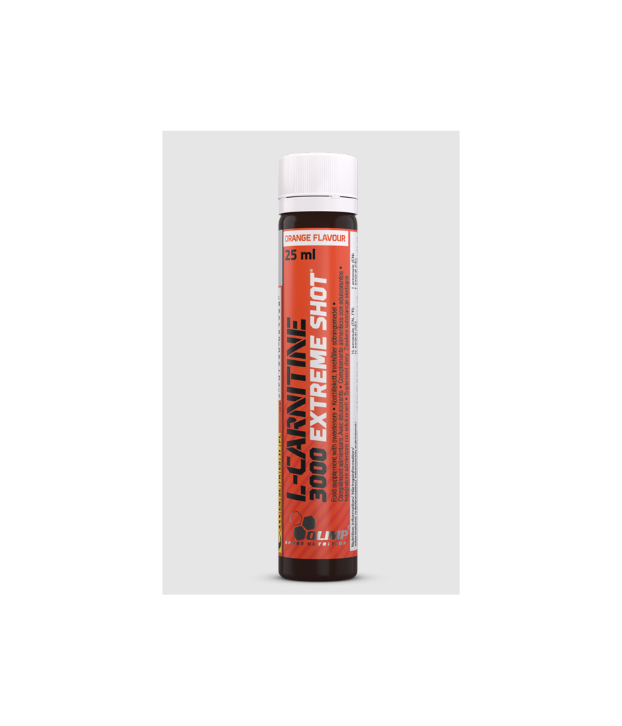 L-karnitiin 3000 Extreme Shot, apelsiini maitsega "Olimp Sport Nutrition", 20 x 25 ml – madala kalorsusega toode firmalt , osta Bombbar-ist