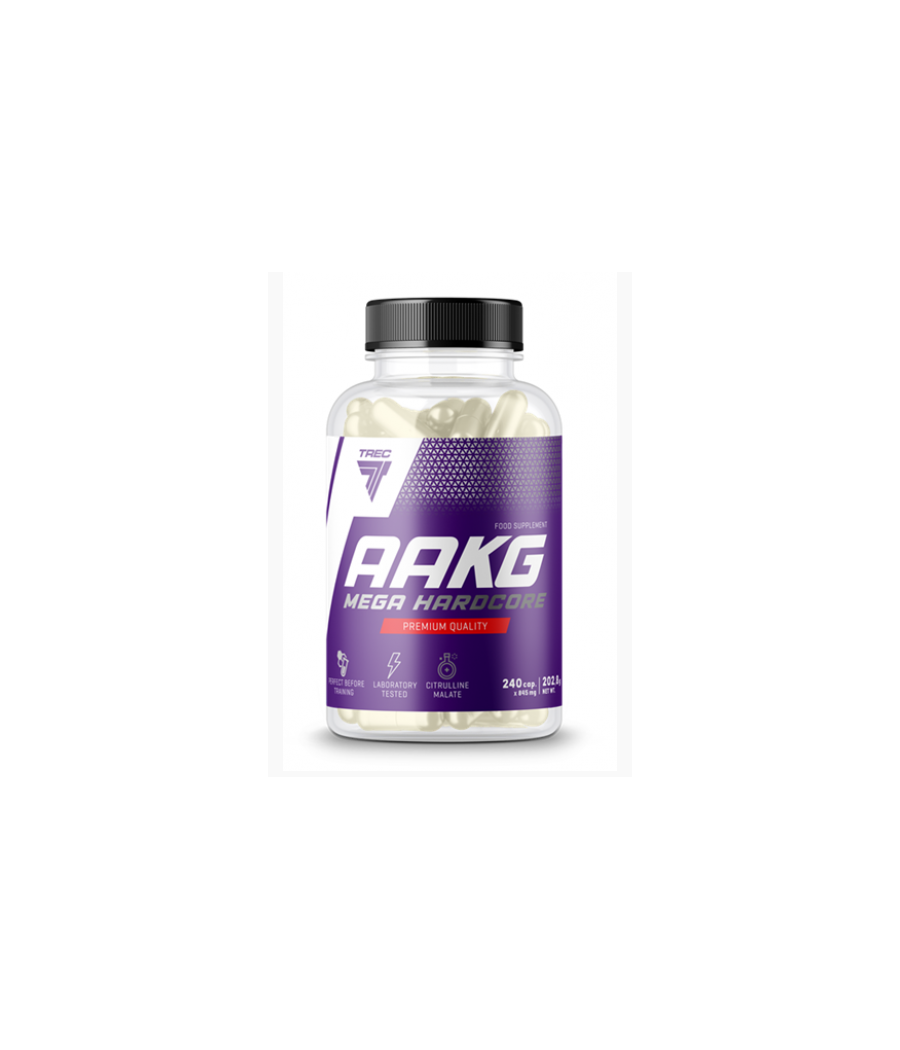 AAKG MEGA HARDCORE 120cap – низкокалорийный продукт от TREC NUTRITION, купить в Bombbar