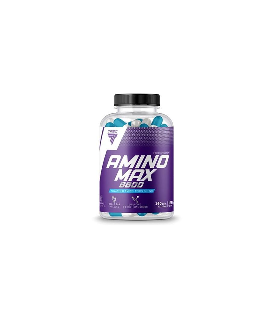 AMINO MAX 6800 160cap – низкокалорийный продукт от TREC NUTRITION, купить в Bombbar