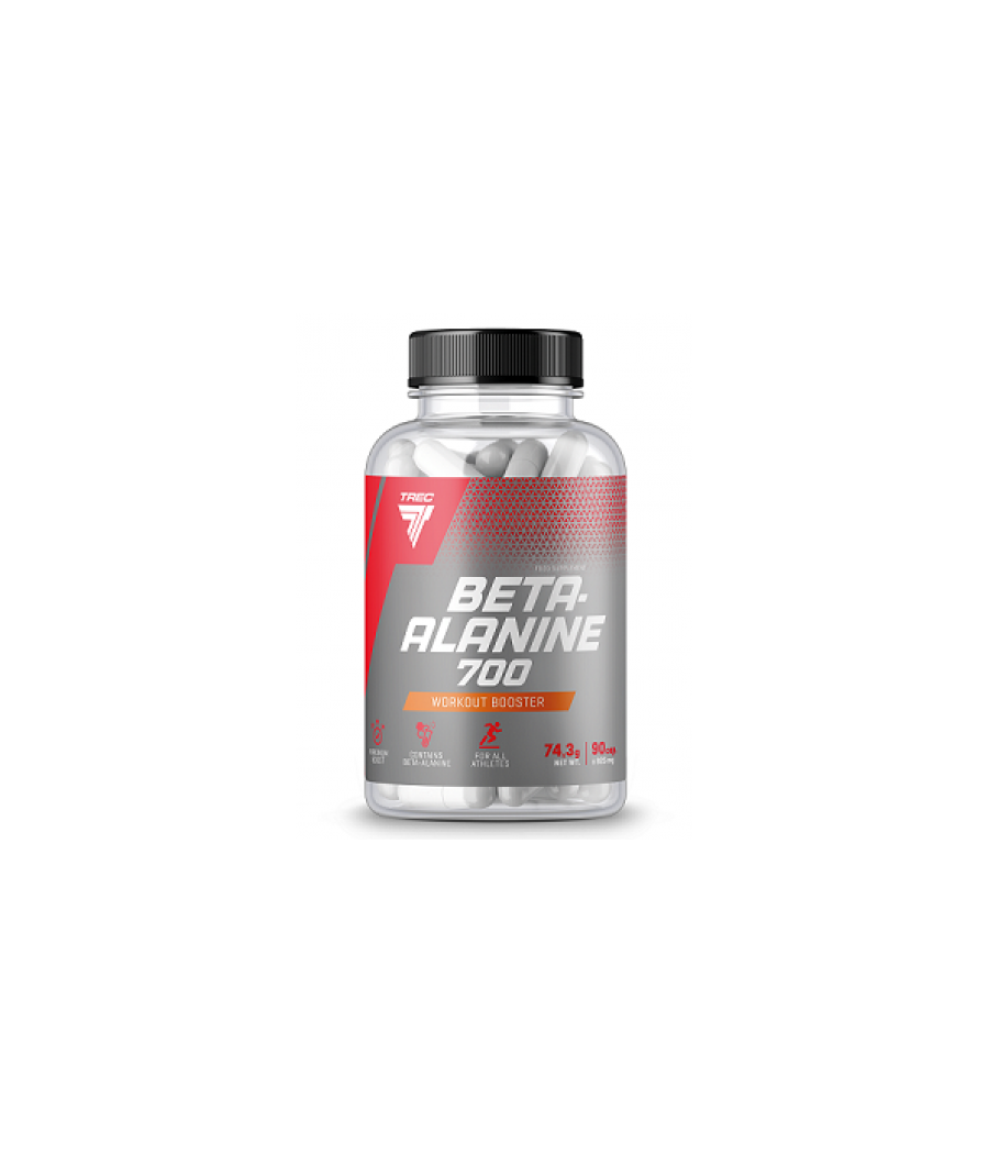 BETA-ALANINE 700 90cap – низкокалорийный продукт от TREC NUTRITION, купить в Bombbar