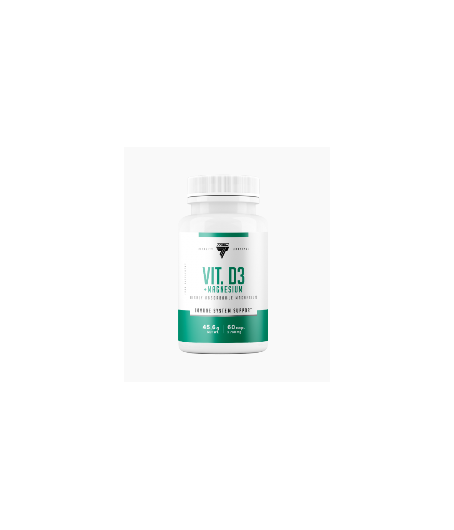 VIT. D3 + MAGNESIUM 60cap – низкокалорийный продукт от TREC NUTRITION, купить в Bombbar