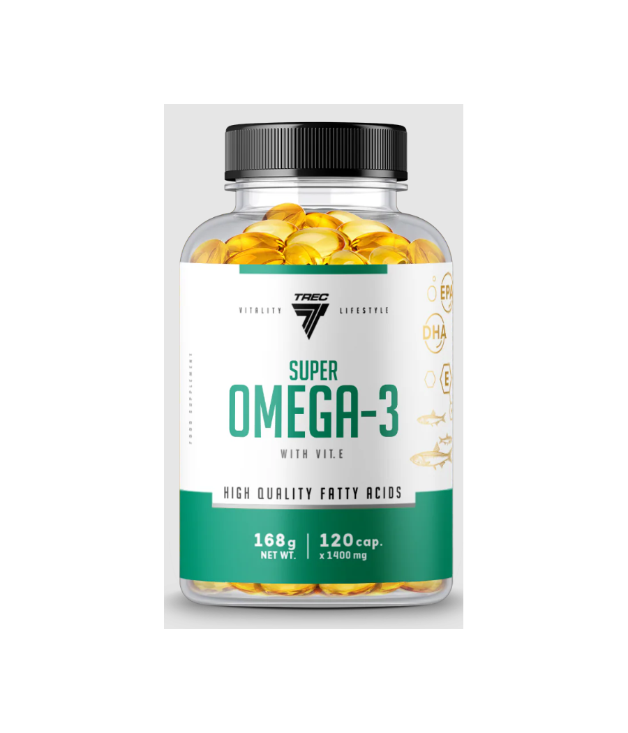 SUPER OMEGA-3   60cap – низкокалорийный продукт от TREC NUTRITION, купить в Bombbar