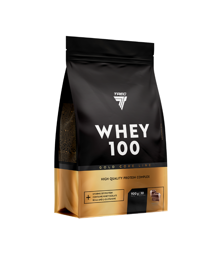 GOLD CORE WHEY 100  900g CHOCOLATE – low-calorie product from TREC NUTRITION, buy in Bombbar